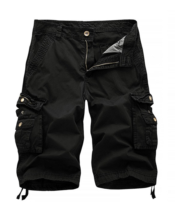 US$ 49.99 - Men's Summer Cargo Solid Soft Multi-Pocket Shorts - www ...