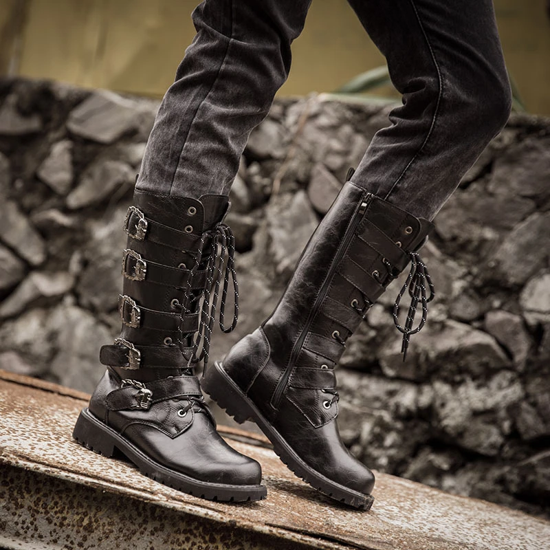 mens high top military boots