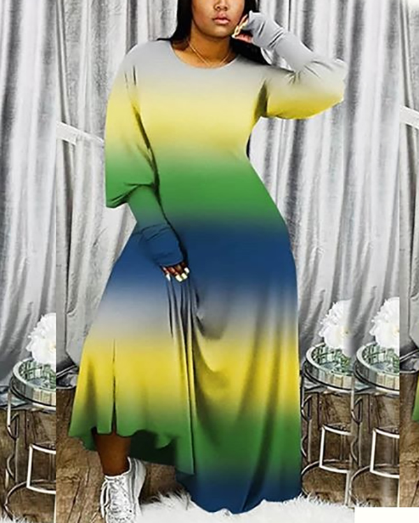 US$ 48.90 - Plus Size Fashion Casual Plaid Dress - www.wokeep.com