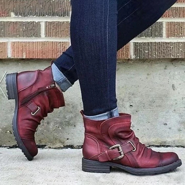 soft low heel boots