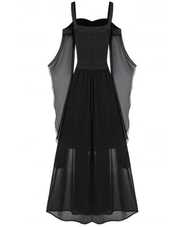 US$ 34.09 - Women's Halloween Costume Retro Mesh Long Sleeve Dress ...