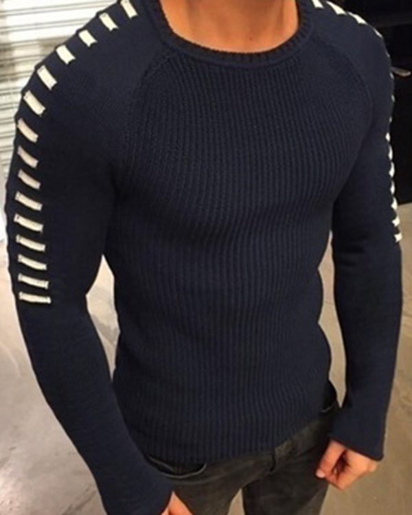 US$ 39.89 - Men's Basic Slim Long Sleeve Sweater - www.narachic.com