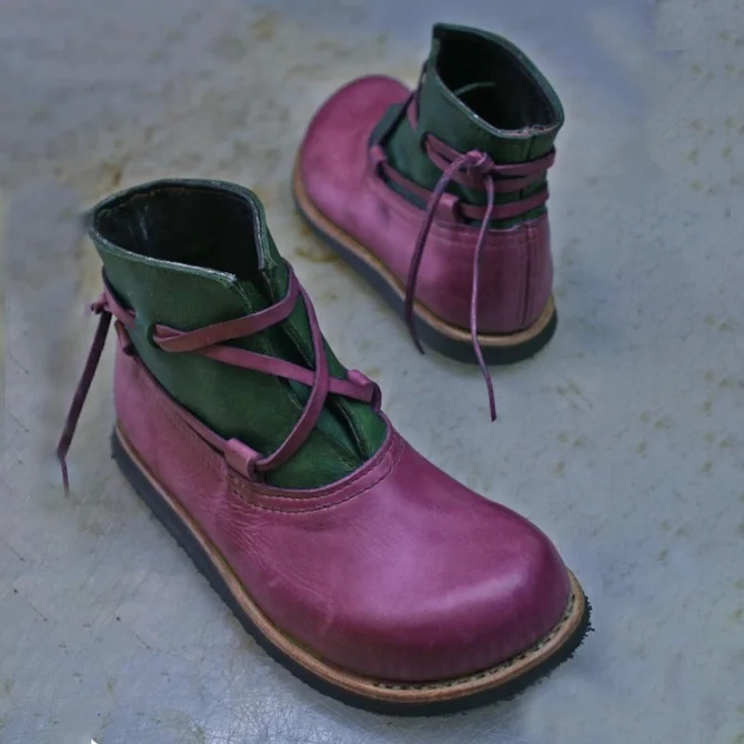 US$ 65.90 - Pu Color Block Boots - www.shespick.com