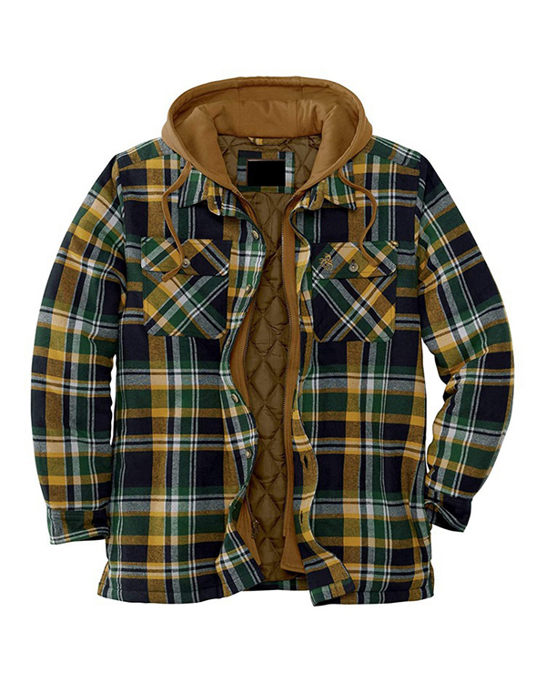 US$ 75.99 - Zipper Color Block Hooded Fashion Winter Jacket - www ...