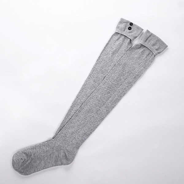 US$ 17.99 - Knitted Long Thigh High Socks One Size - www.tangdress.com