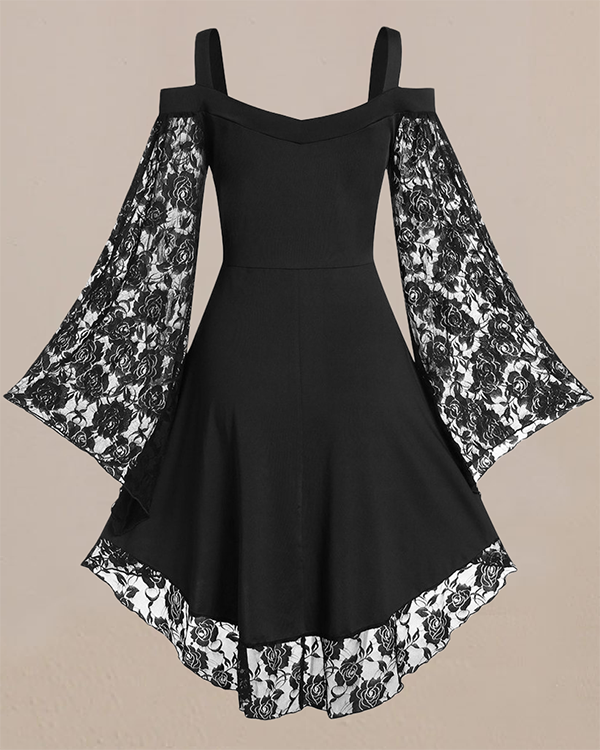 US$ 25.99 - Retro Lace Sling Women's Dress - www.narachic.com