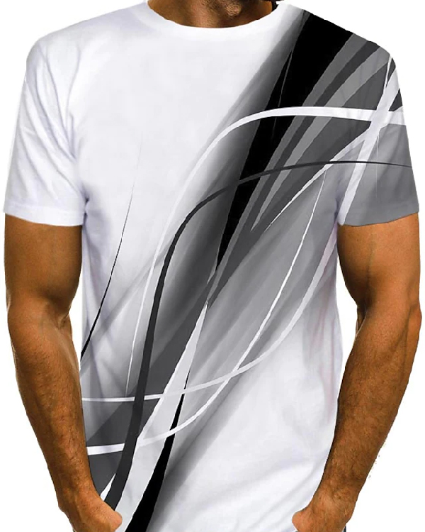 US$ 25.99 - Hot Sale Men's 3D Printed Casual Short Sleeve Printed T ...
