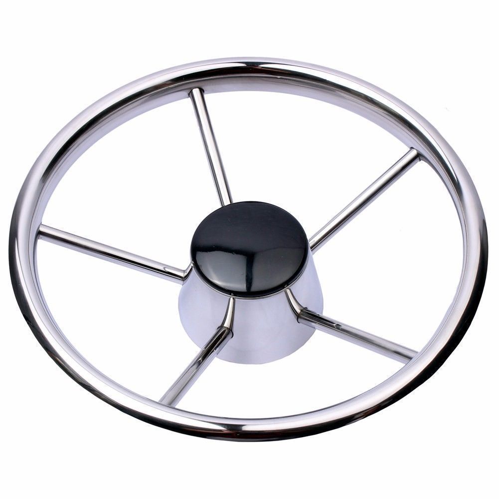 11'' Boat Steering Wheel 25 Degree For Marine Yacht 316 Stainless Steel
