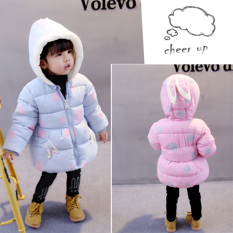 Autumn Winter Girls Jackets Fashion Dot Clothing Coat Baby Girl