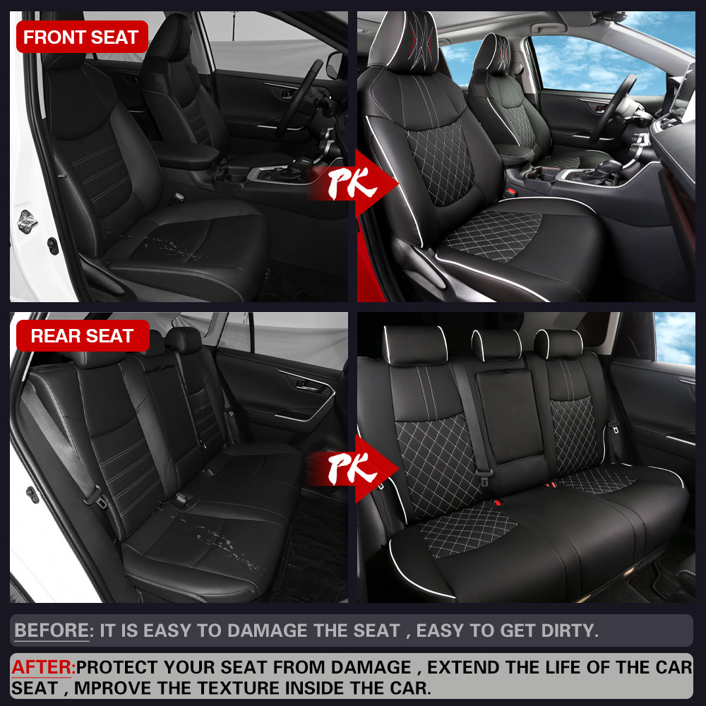 Car Seat Covers For Toyota RAV4 2019 2020 Hybrid Seat Protector Leather