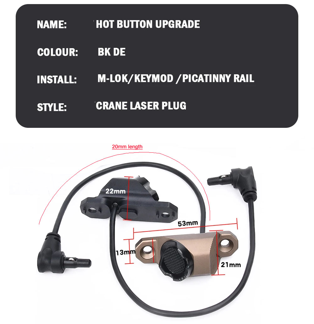 Tactical Metal HotButton Pressure Remote Switch Crane Control DBAL