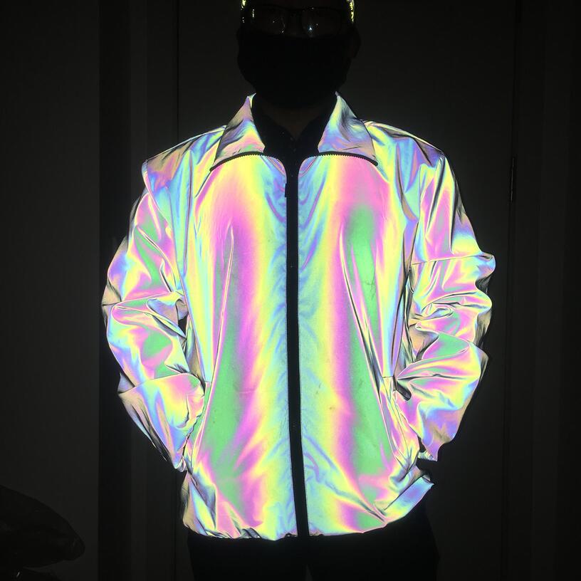 Mountain wear Fluorescent Spiro Reflective Breathable Luminous Mens Jacket