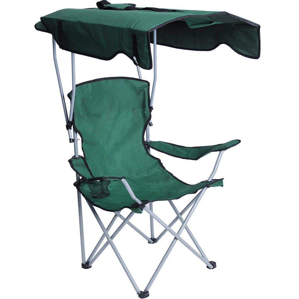 Portable Camping Chairs with Sun Shade Canopy Folding ...