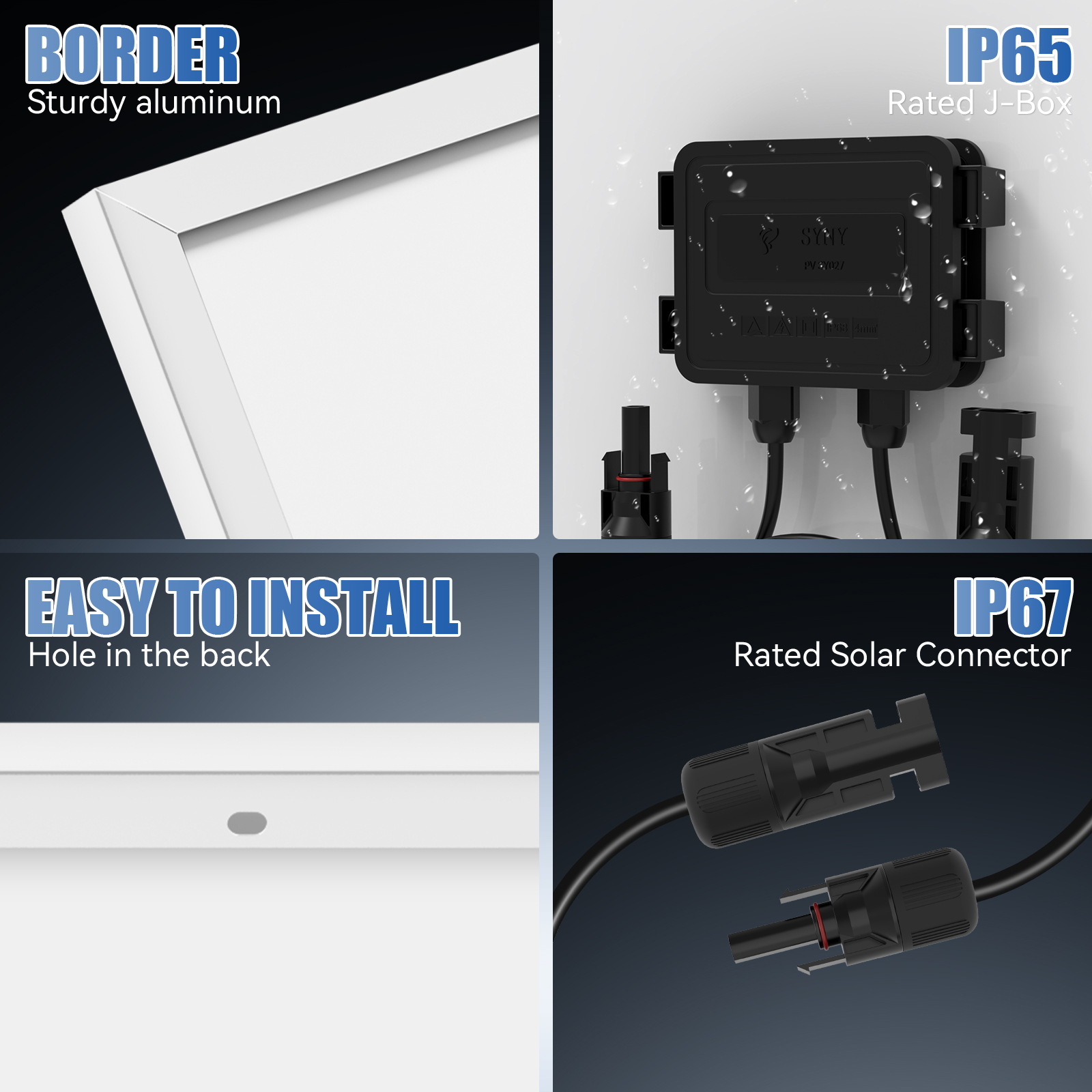 Panneau Solaire Monocristallin De Module De Cellule Solaire Durable D