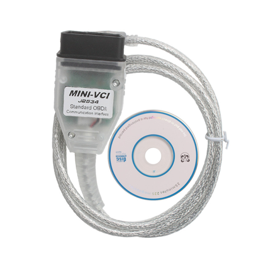 Mini VCI J2534 OBD II Diagnostic Cable For Toyota TIS Techstream