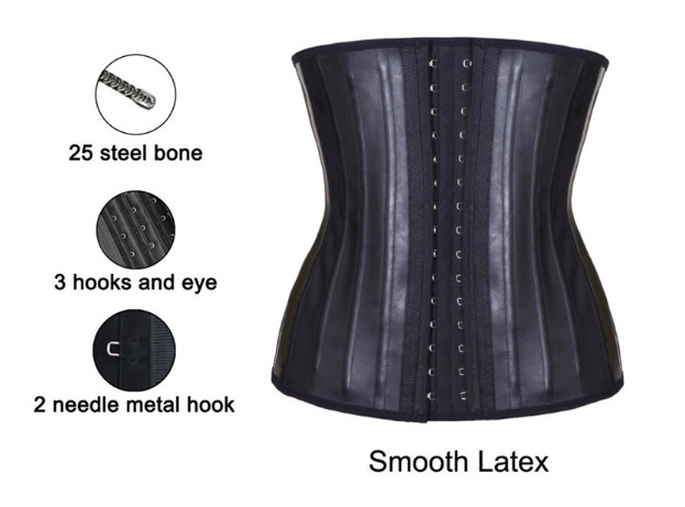 2020 25 Steel Boned 100% Nature Latex 30CM Waist Trainer Hot Shaper ...