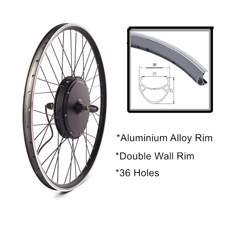 MTB Ebike Rear Wheel Replacement With Tire and Tube 36/48V Brushless