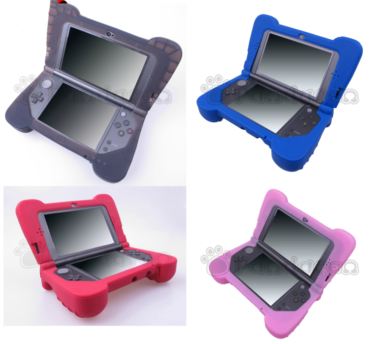 New Nintendo 3DS XL Comfort Grip Case Transparent Power Play Kit Blue Black eBay