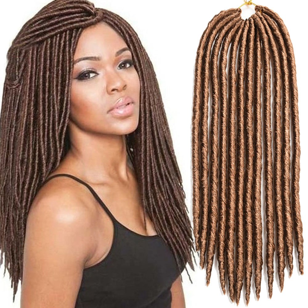 2021 Hot! 18 Soft Faux Locs Crochet Braids Synthetic Hair Extensions
