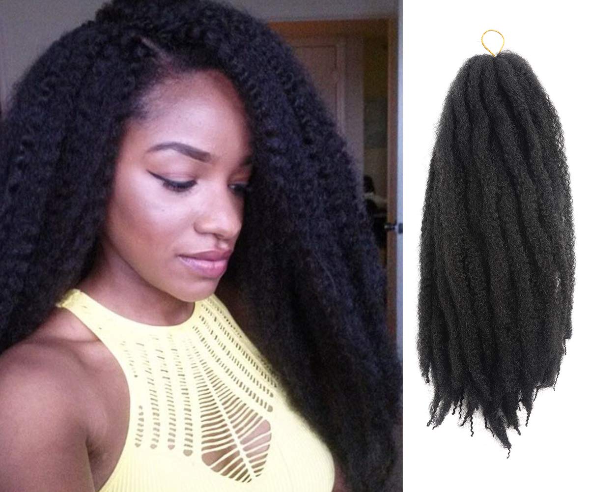 2021 Hot Marley Braiding Hair Afro Marley Hair Crochet Braids 18inch Kanekalon African Soft 