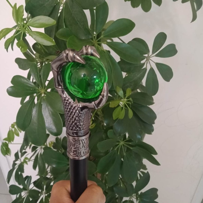 Baston de mers de lux de înaltă calitate, cu gheare de dragon și bilă verde, pentru bărbați, la modă, pentru petreceri, pentru femei, elegant, vintage, 93 cm_voghion.com