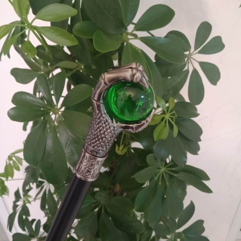 Baston de mers de lux de înaltă calitate, cu gheare de dragon și bilă verde, pentru bărbați, la modă, pentru petreceri, pentru femei, elegant, vintage, 93 cm_voghion.com