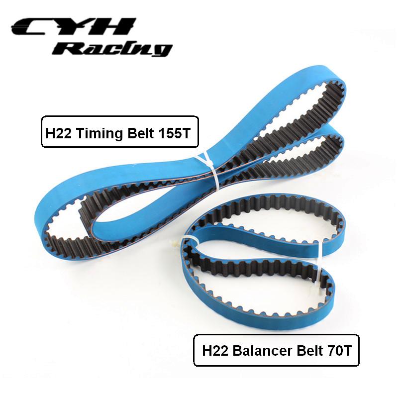 Racing Timing Belt 155T+Balancer Belt 70T For Honda Prelude 93-01 H22 ...