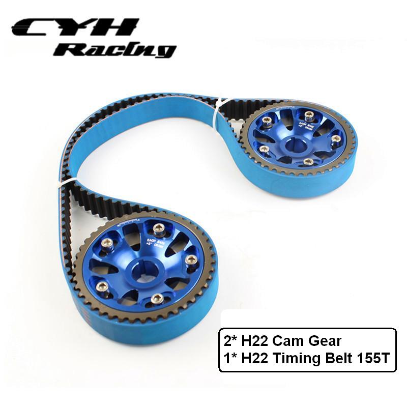 2PCSAdjustable Cam Gear+Timing Belt 155T For Honda Prelude 9301 H22