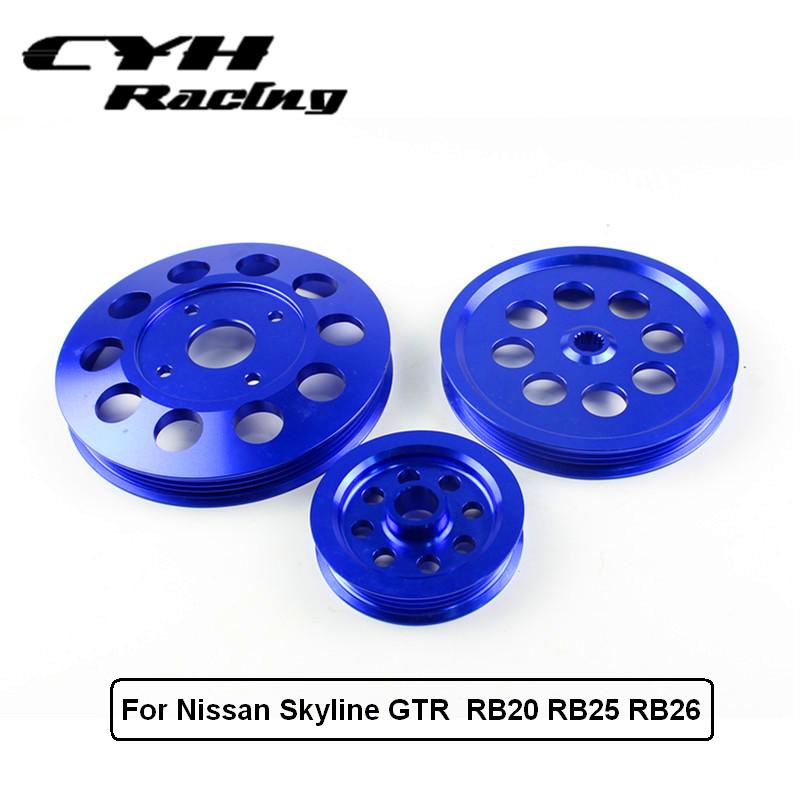 Aluminum Crank shaft Pulley For Nissan Skyline GTR RB20 RB25 RB26 eBay