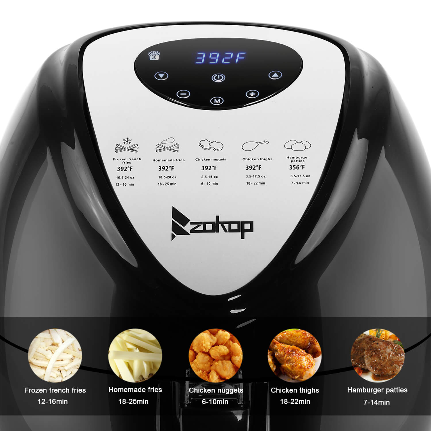 1800W 5.3L Electric Air Fryer W/ 7 Cooking Presets, Temperature Control, Timer eBay
