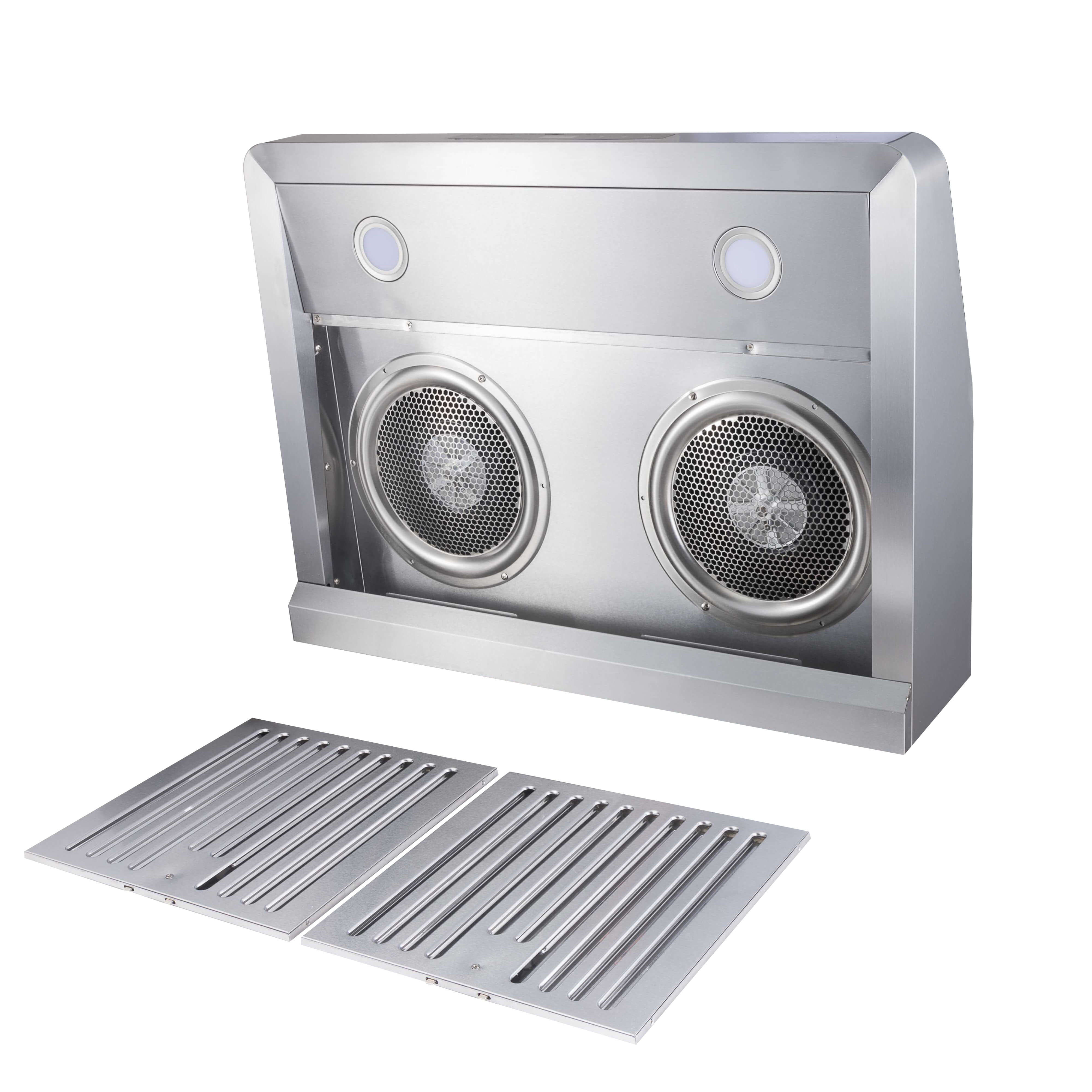 30" Stainless Steel Dual Motor Kitchen Range Hood Under Touch
