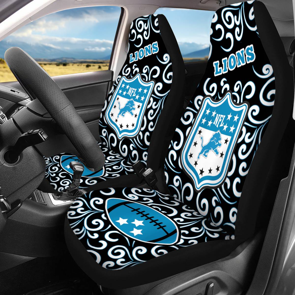 Car Seat Cover Personalized Nonslip Seat Protector 2Pc for