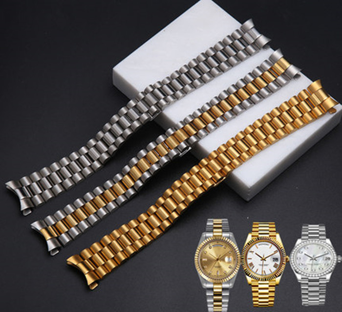 20mm Solid Stainless Steel Watch Band For Rolex Datejust Oyster