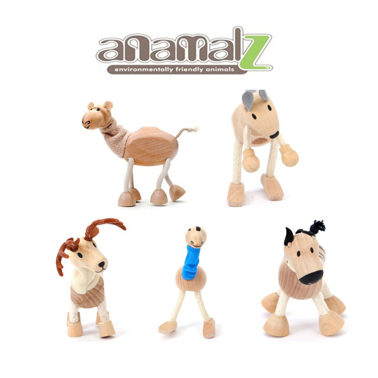 All Natural Anamalz Wood Figure Toy Farm Animals 24 types Kids Toys