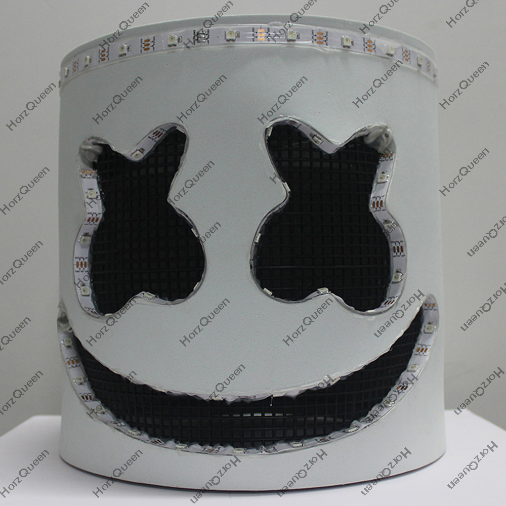 Christmas MarshMello Mask LED Flash Mello Full Head Helmet Cosplay