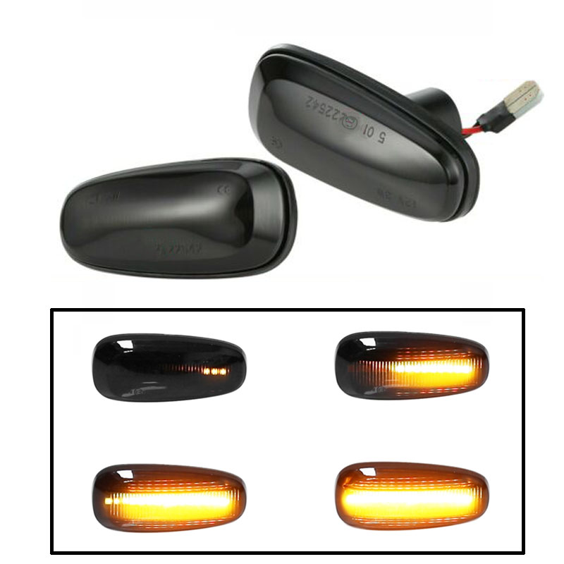 2x Dynamische LED Seitenblinker Blinker Schwarz FÜR OPEL ...