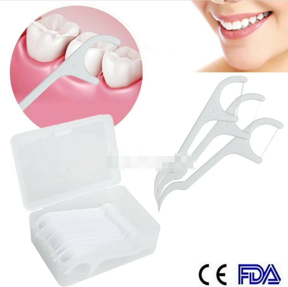 100Pcs Dental Floss Flosser Picks Teeth Toothpicks Stick Oral Care ...