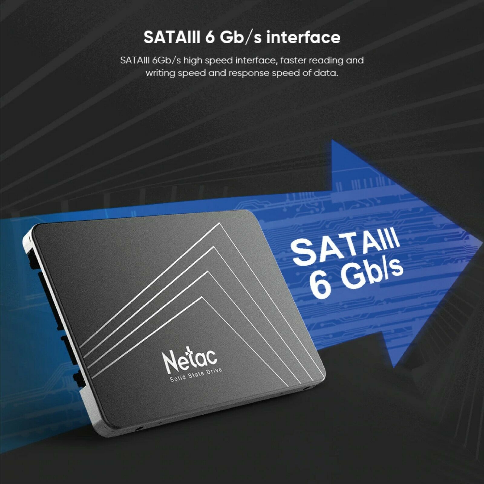 Netac Internal SSD 1TB Solid State Drive 2.5'' SATA III 6GB/s Up