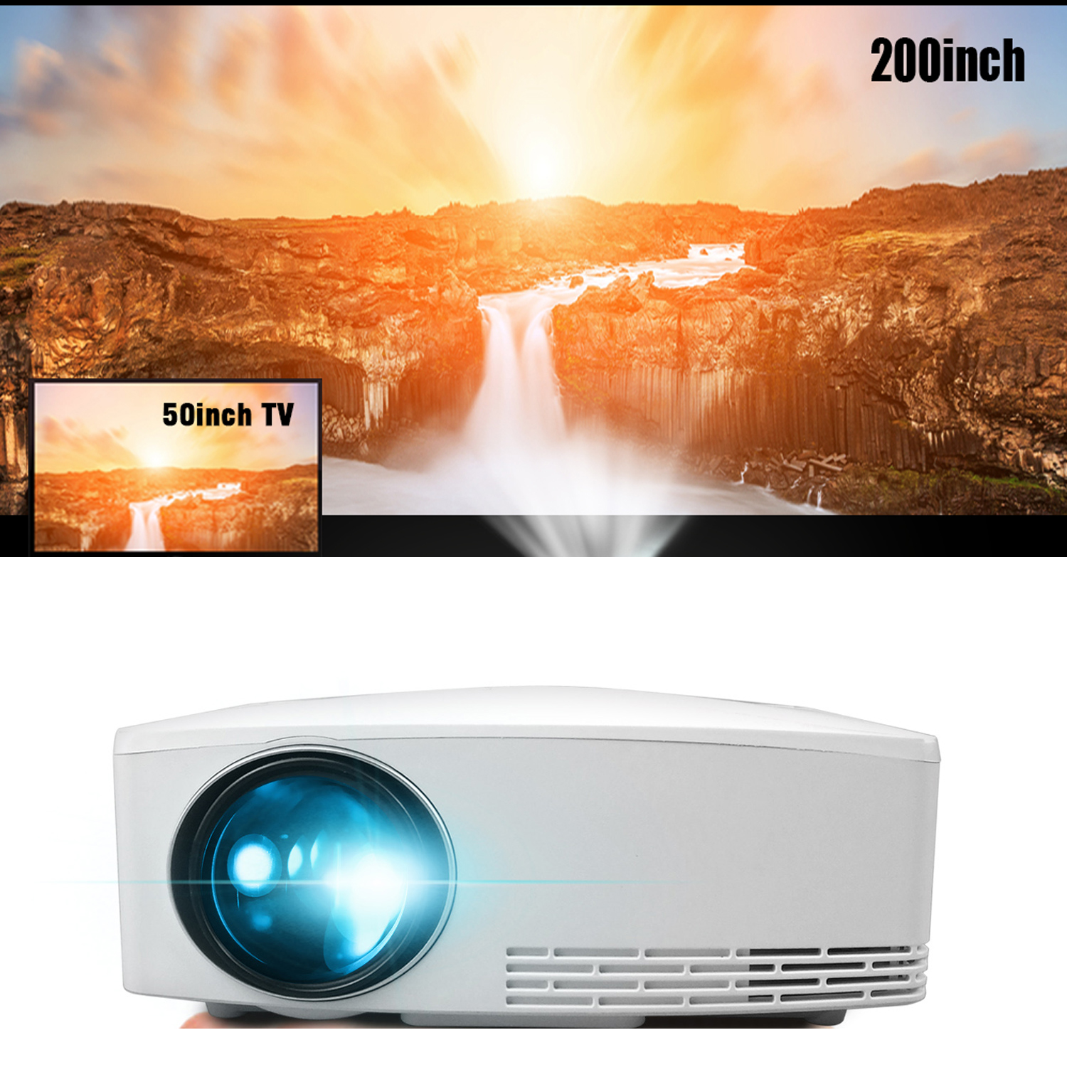 fastfox led lcd projector 2600 lumen ebay