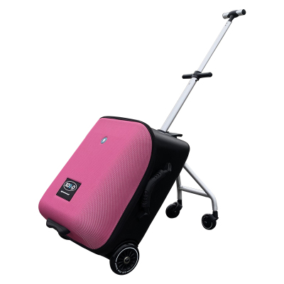 black and pink suitcase