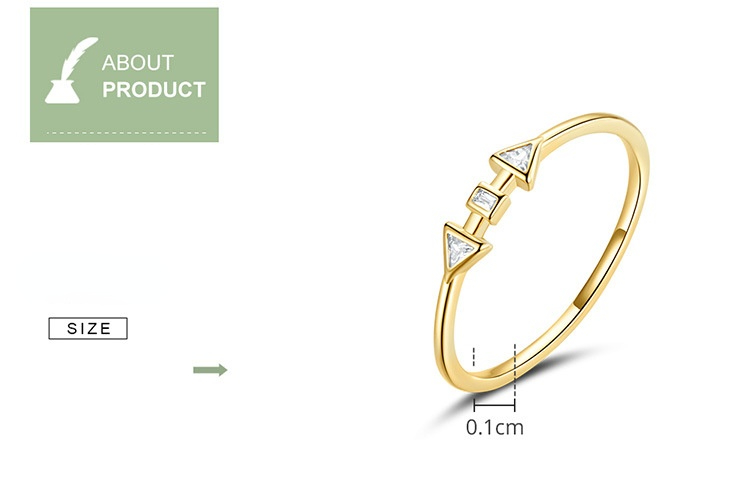 New Simple Inlaid Zircon Arrow S925 Sterling Silver Rings for Women Fashion Personality Plating Rings Girl Jewelry Wholesale