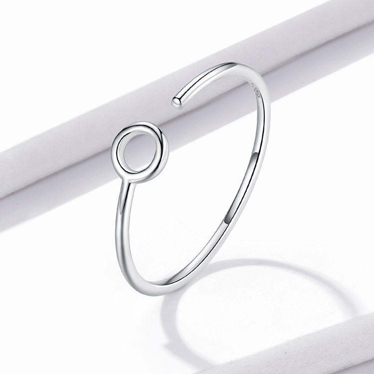 New Simple Ring Opening Adjustable Size Rings for Women Fashion S925 Sterling Silver Rings for Men Jewelry Wholesale