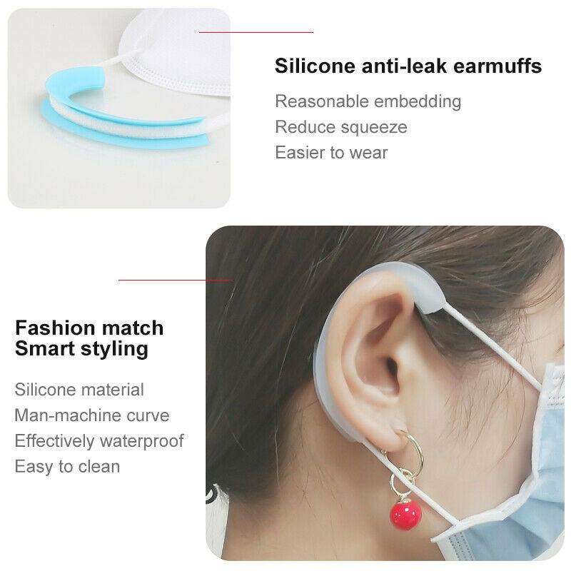 Face Mask Ear Hook Grip Extension Earmuff Strap Earache Fix Safe Ear