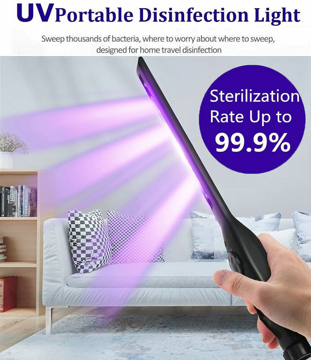 2x Portable Led Uv Uvc Disinfection Lamp Handheld Germicidal Sterilizer Light Ebay 1490