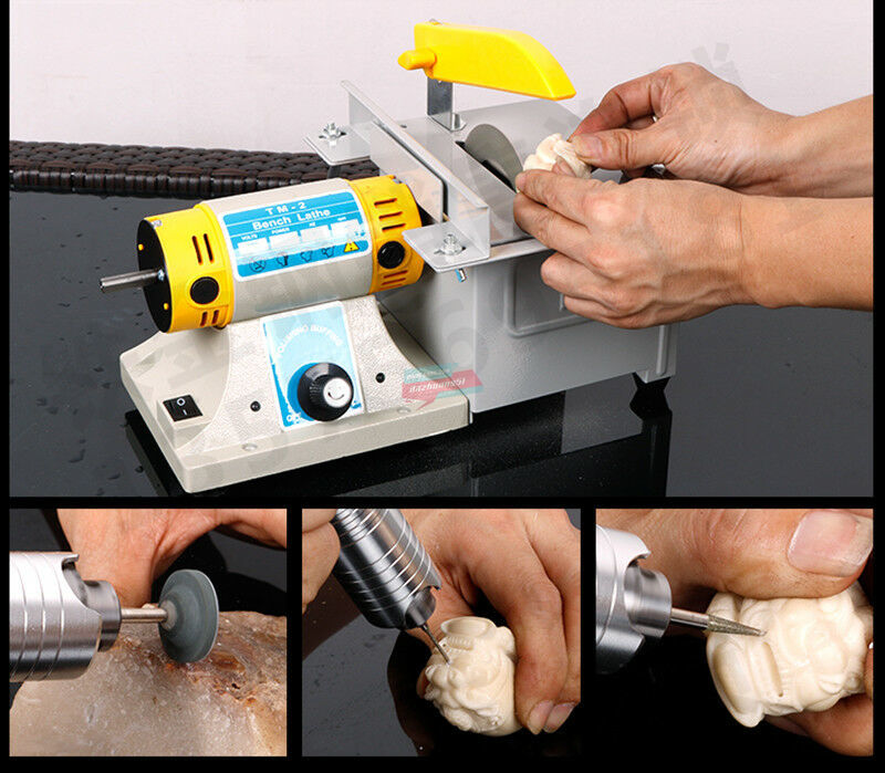 Multipurpose Jewelry Rock Cutting Polishing Machine Bench Grinder Lathe