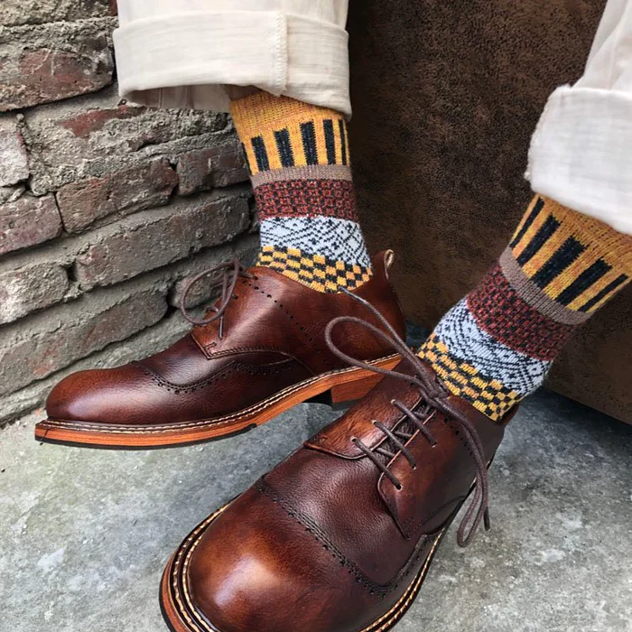 Men's 5 Pairs Retro Ethnic Style Woolen Socks – Martboutique