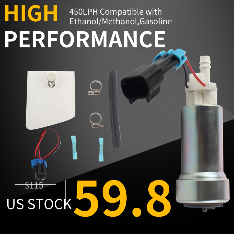 450LPH High Performance Racing Fuel Pump &Install For Walbro E85