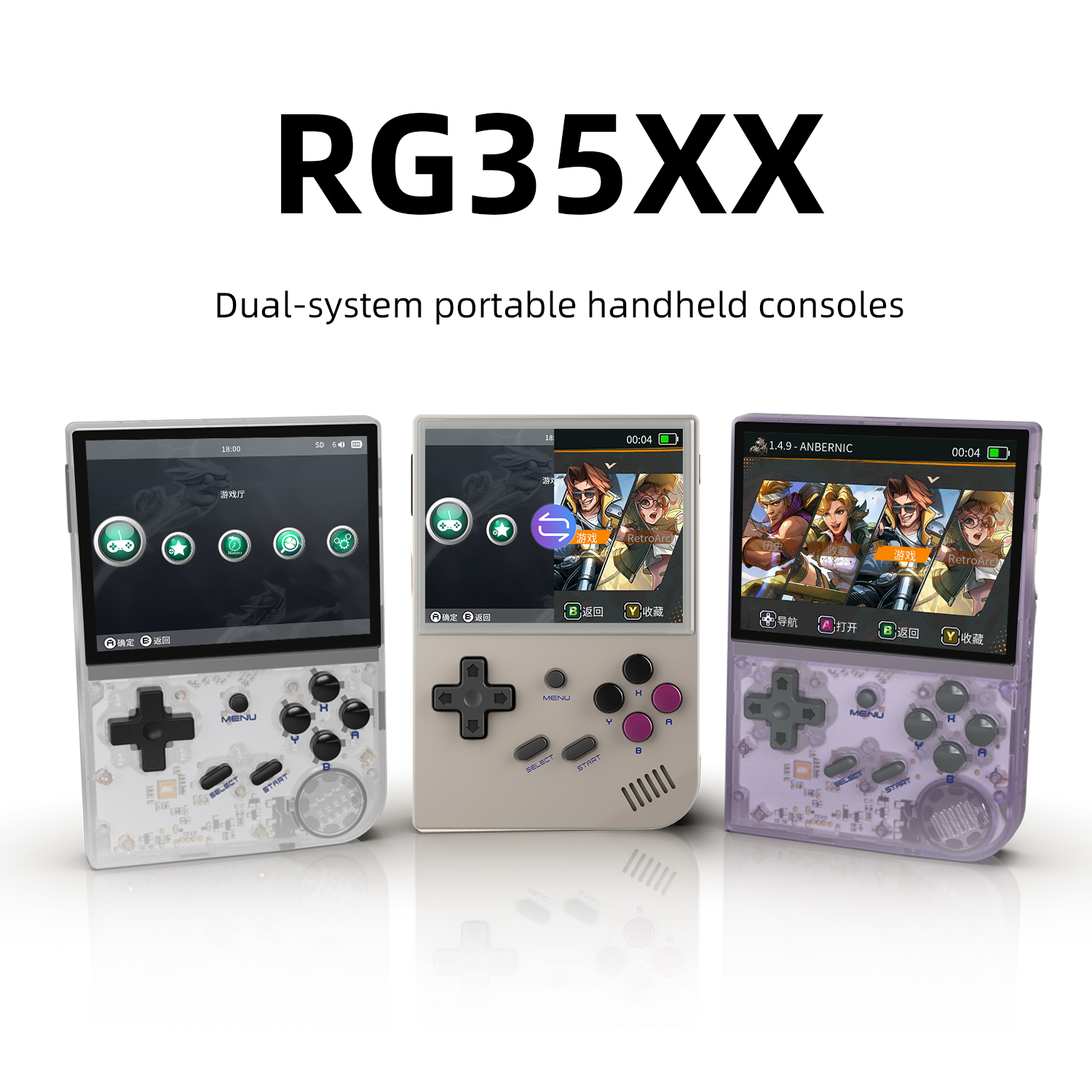 New ANBERNIC RG35XX Plus Retro Handheld Game Console Built-in 64G TF 5000+  Classic Games Support HDTV Portable For Travel Kids Gift Sale - Banggood  USA Mobile