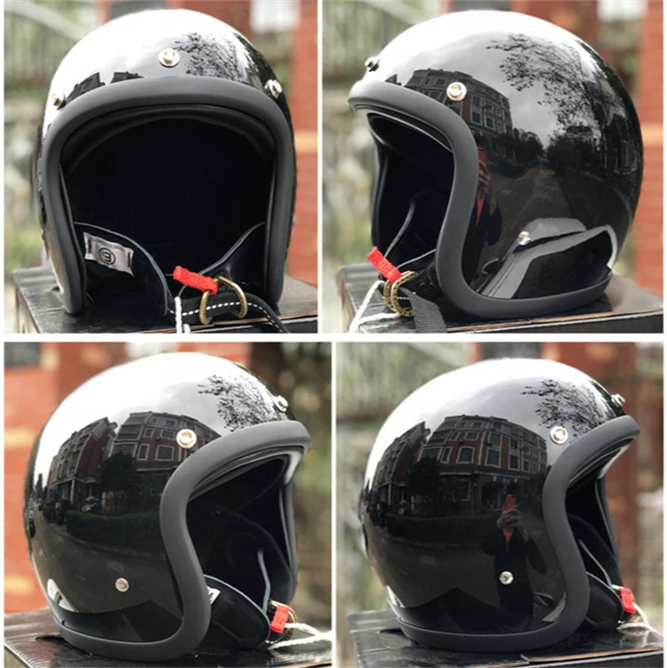 Vintage Motorcycle Helmet Japanese Low Profile Helmet Fiberglass