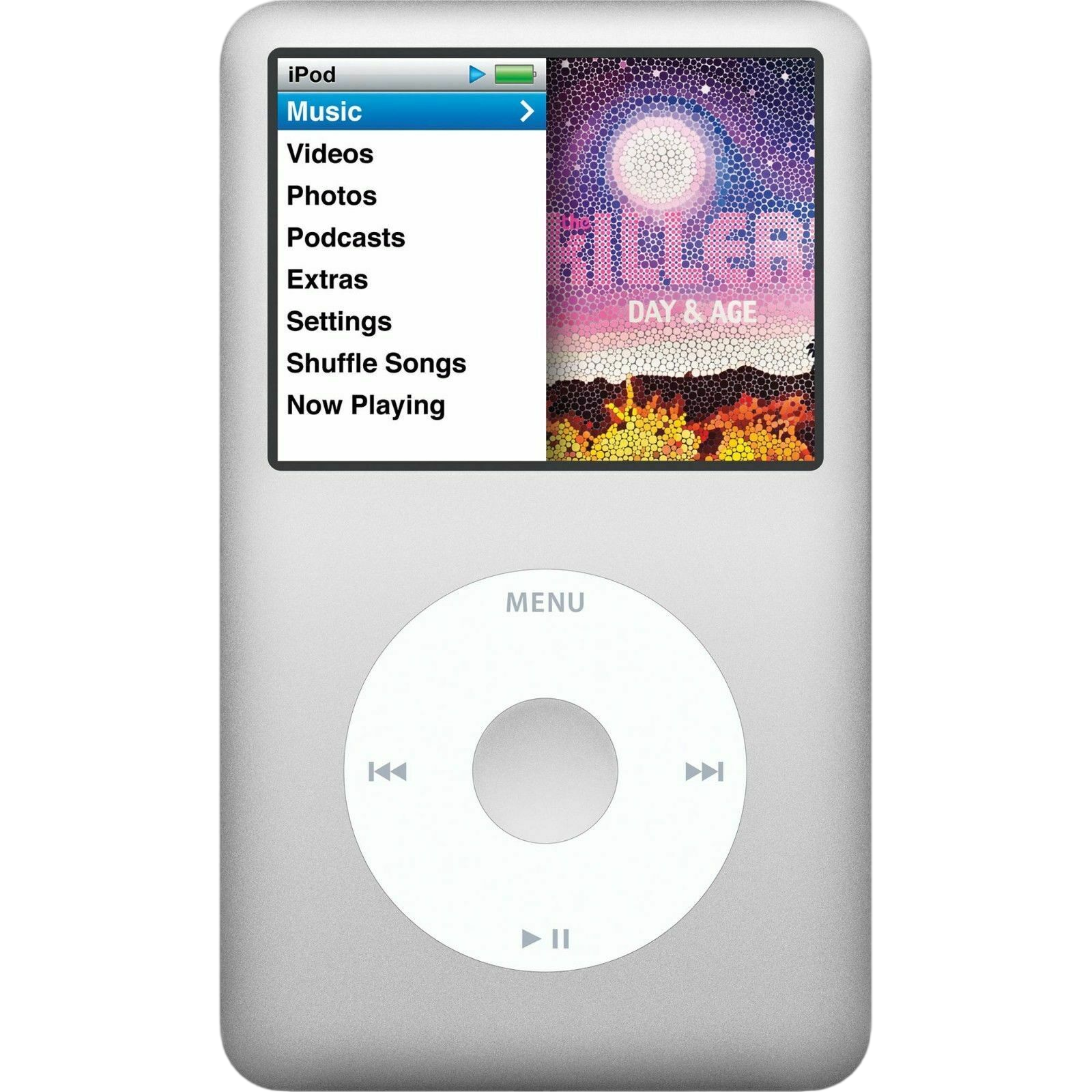 Apple iPod Classic 7th Generation Silver 80GB - Latest Model